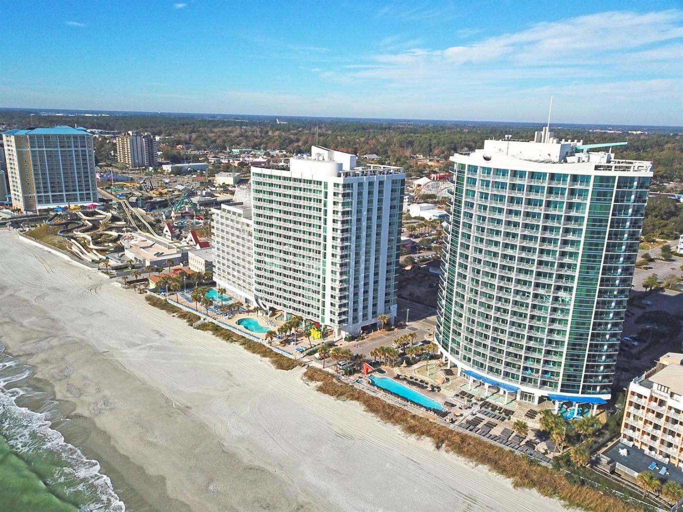 Апартаменты New Modern, Direct Oceanfront, Boardwalk, Views! Миртл-Бич Экстерьер фото